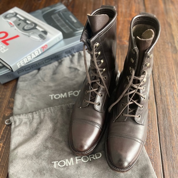 Auth Tom Ford Leather Boots - Picture 1 of 13